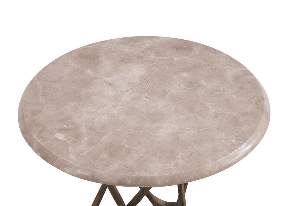 Bassett Mirror - Leila White Marble Accent Table - 9904-LR-223 view 2