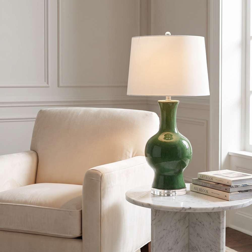 Bassett Mirror - Leithen 29" Green Ceramic Table Lamp - L4719T view 4