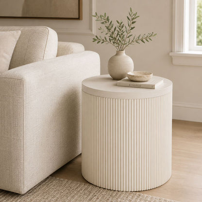 Bassett Mirror - Lena Washed White Oak End Table - 6012-LR-220 view 5