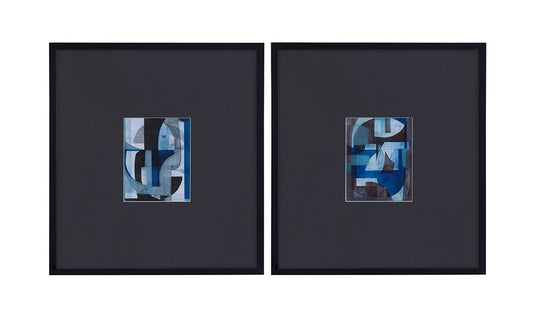 Bassett Mirror - Leo Black Framed Print (Set of 2) - 9902-238-000 view 1