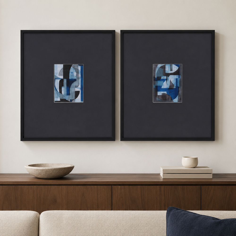 Bassett Mirror - Leo Black Framed Print (Set of 2) - 9902-238-000 view 3