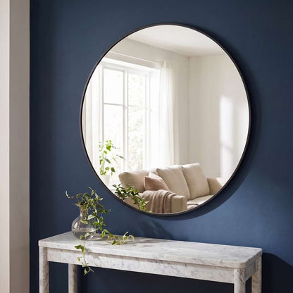 Bassett Mirror - Levigne 48" Black Round Wall Mirror - M4439 view 4