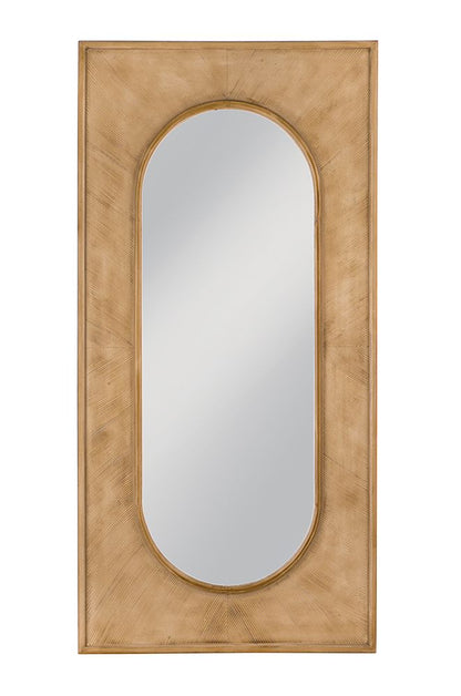 Bassett Mirror - Liam 80" Natural Oval Floor Mirror - M5153 view 1