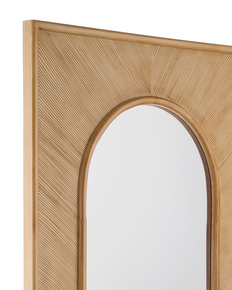 Bassett Mirror - Liam 80" Natural Oval Floor Mirror - M5153 view 3