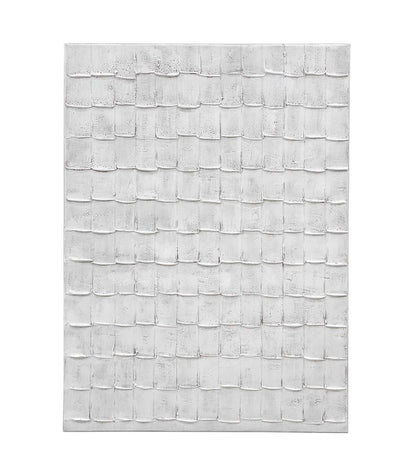 Bassett Mirror - Linear Marks White Abstract Canvas Art - 7301-028 view 1