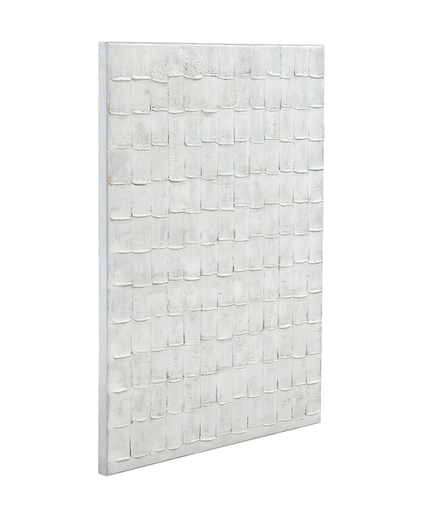 Bassett Mirror - Linear Marks White Abstract Canvas Art - 7301-028 view 2
