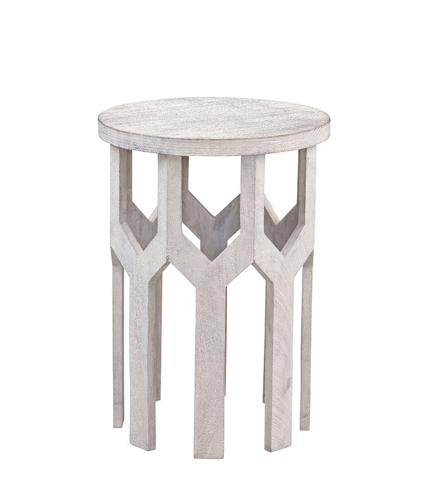 Bassett Mirror - Lloyd Whitewashed Drink Table - 9906-LR-223 view 1