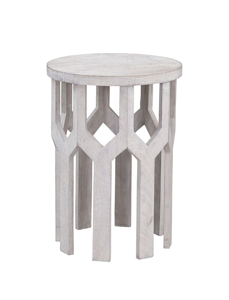 Bassett Mirror - Lloyd Whitewashed Drink Table - 9906-LR-223 view 2
