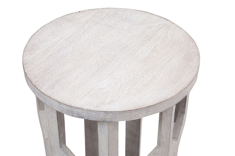 Bassett Mirror - Lloyd Whitewashed Drink Table - 9906-LR-223 view 3