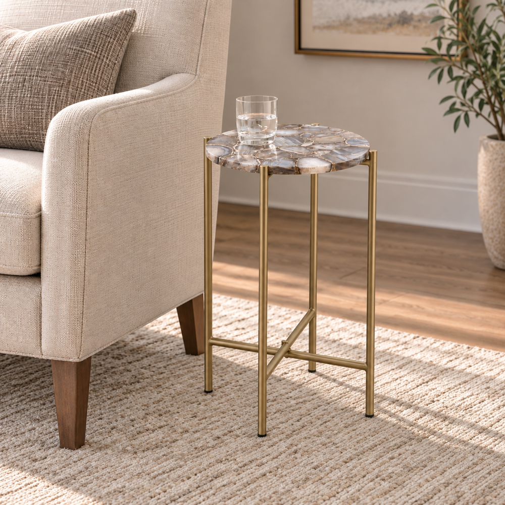Bassett Mirror - Lonna Agate Accent Table - 9620-LR-223 view 2