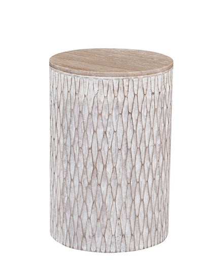Bassett Mirror - Lorenzo Travertine Drink Table - 9908-LR-223 view 1