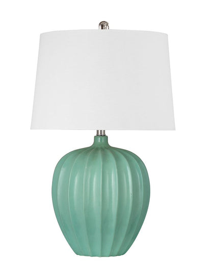 Bassett Mirror - Lotus 28" Seafoam Green Ceramic Table Lamp - L4740T view 1