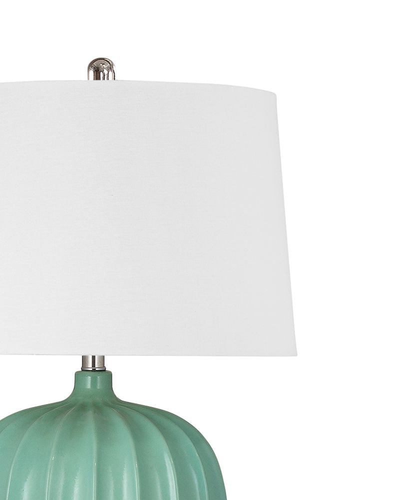 Bassett Mirror - Lotus 28" Seafoam Green Ceramic Table Lamp - L4740T view 2