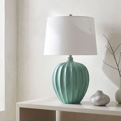 Bassett Mirror - Lotus 28" Seafoam Green Ceramic Table Lamp - L4740T view 5
