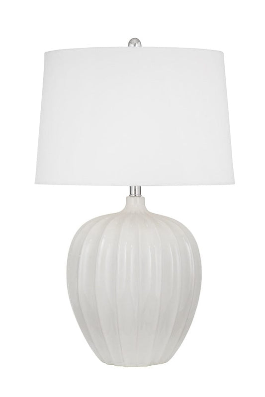 Bassett Mirror - Lotus White Table Lamp in White - L4741T view 1