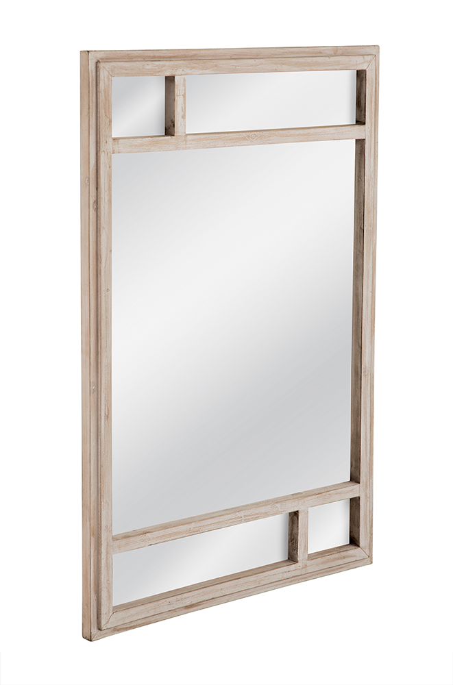 Bassett Mirror - Loudon 47" Whitewashed Rectangular Wall Mirror - M5063 view 2