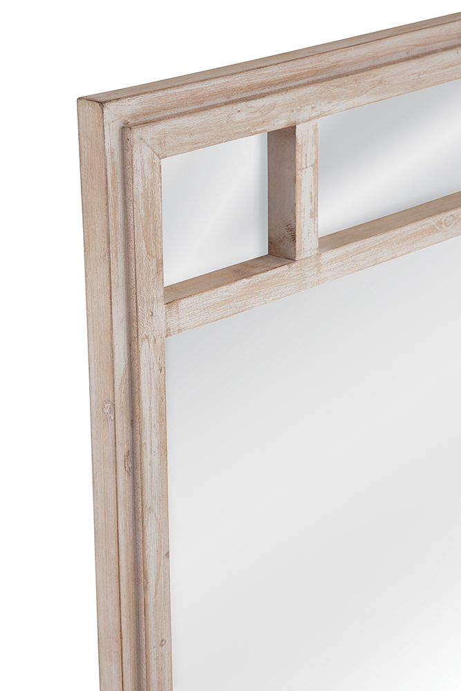 Bassett Mirror - Loudon 47" Whitewashed Rectangular Wall Mirror - M5063 view 3