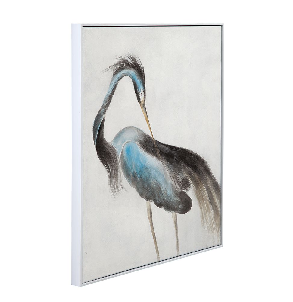 Bassett Mirror - Louisiana Heron Blue Framed Canvas - 7301-026 view 2