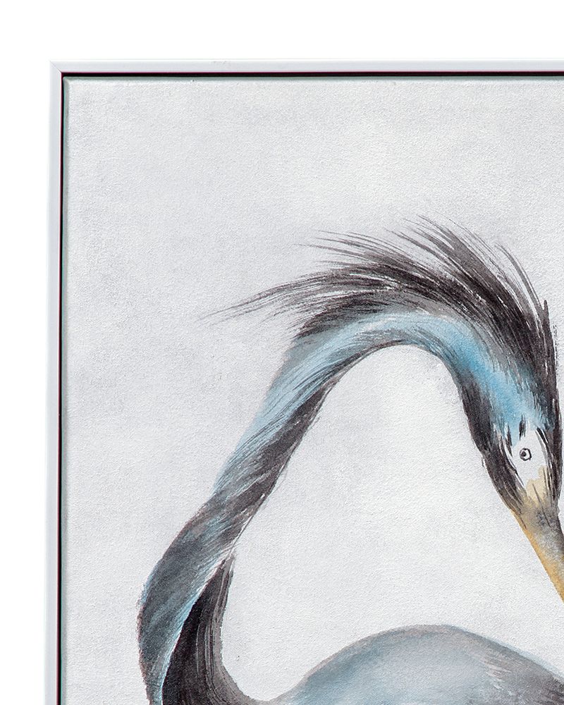 Bassett Mirror - Louisiana Heron Blue Framed Canvas - 7301-026 view 3