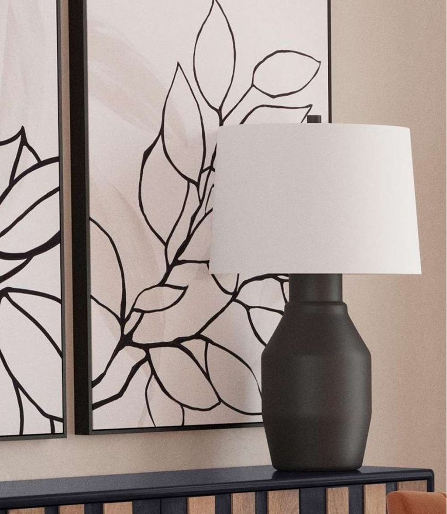 Bassett Mirror - Lowndes 33" Black Ceramic Table Lamp - L4509T view 5