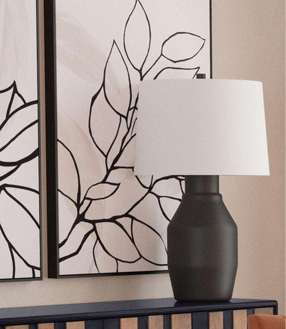Bassett Mirror - Lowndes 33" Black Ceramic Table Lamp - L4509T view 5