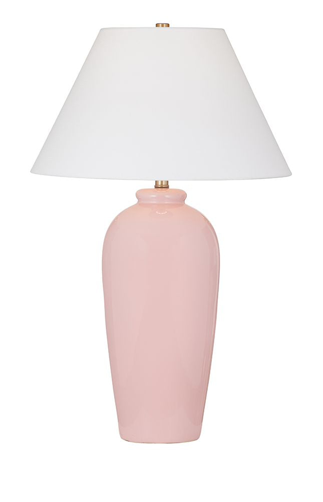 Bassett Mirror - Lucent 30" Pink Ceramic Table Lamp - L4803T view 1