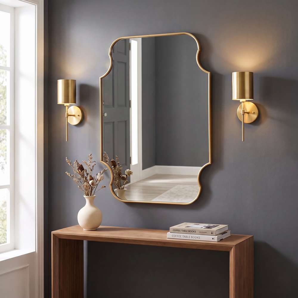 Bassett Mirror - Lyenda 48" Gold Leaf Rectangular Wall Mirror - M4875 view 4