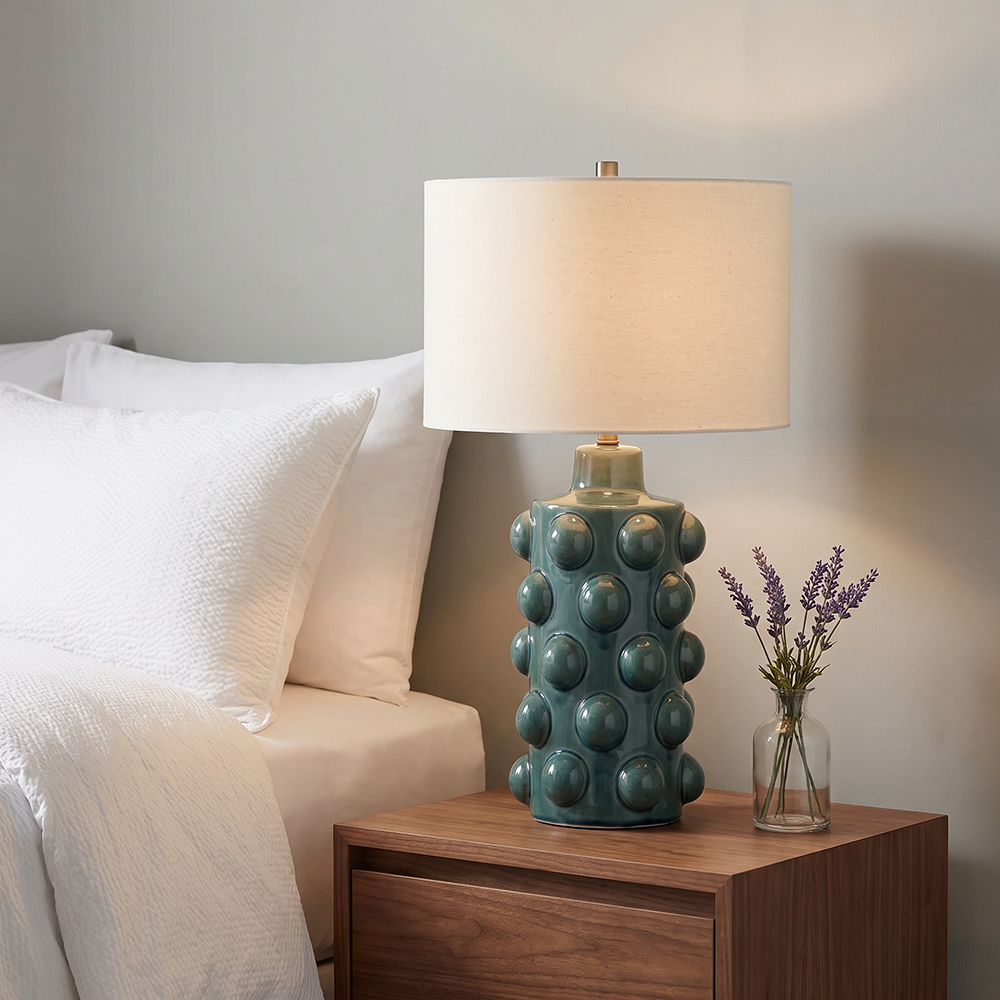 Bassett Mirror - Lynn 30" Blue Ceramic Table Lamp - L4658T view 4