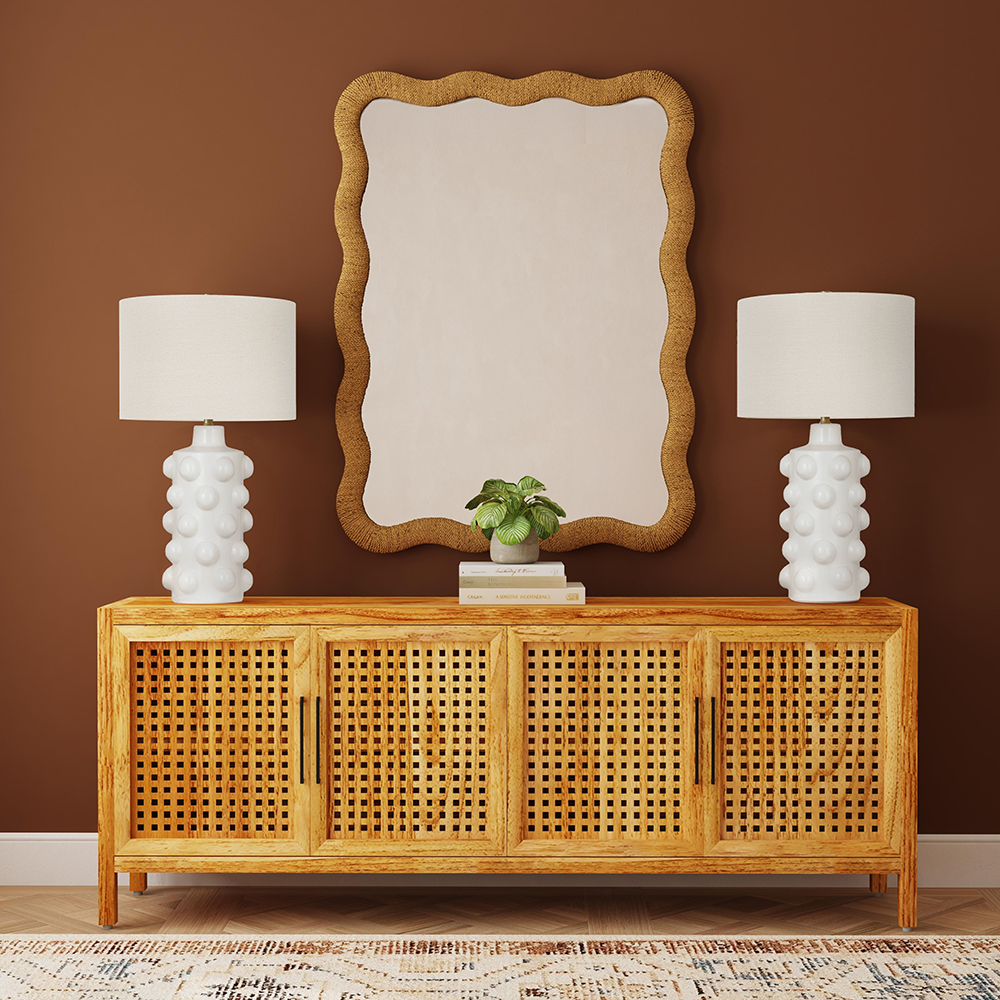 Bassett Mirror - Lynn 30" White Ceramic Table Lamp - L4695T view 6