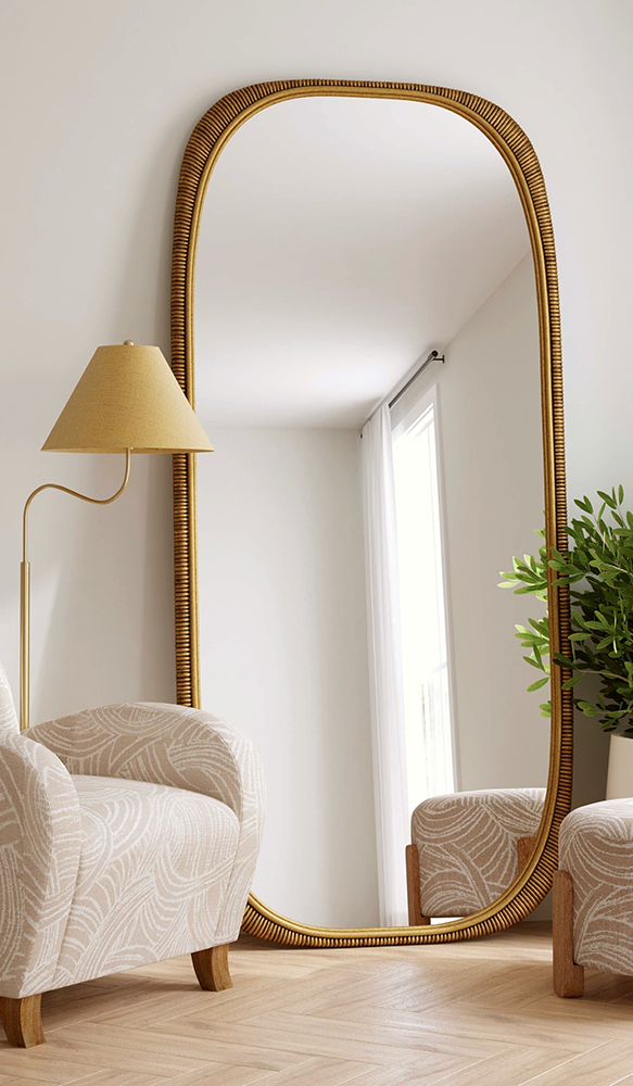 Bassett Mirror - Malton 90" Gold Floor Mirror - M5211 view 5
