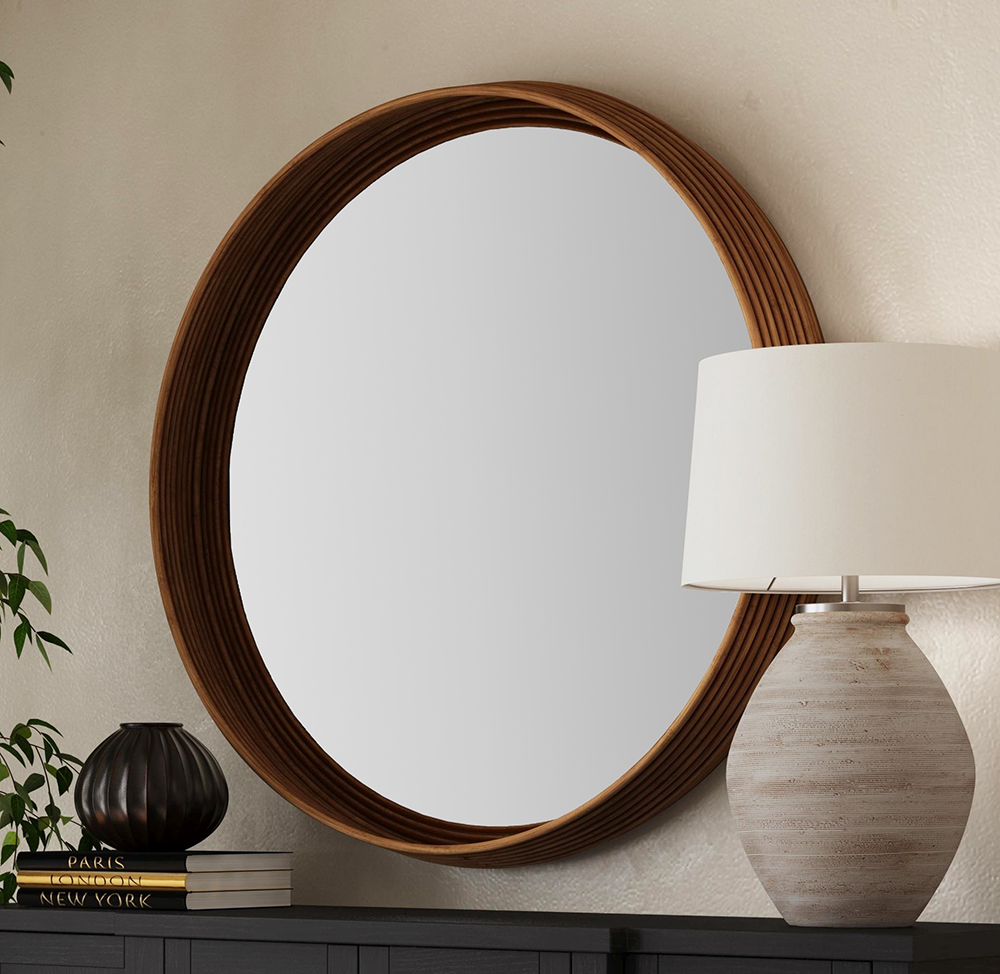 Bassett Mirror - Marcella 48" Natural Round Wall Mirror - M5207 view 5