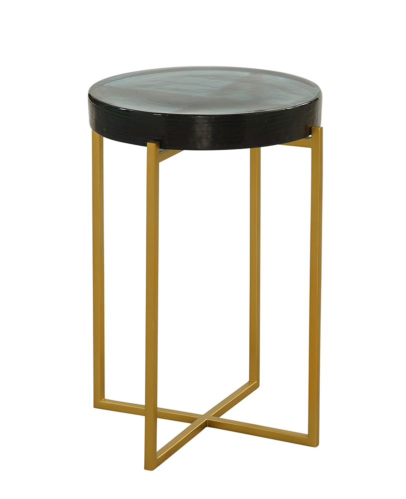 Bassett Mirror - Marilee Blue Glass Accent Table - 9913-LR-221 view 1