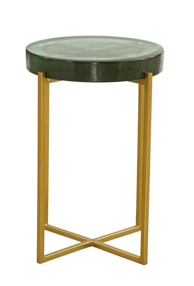 Bassett Mirror - Marilee Green Glass Accent Table - 9913-LR-222 view 2