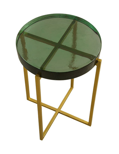 Bassett Mirror - Marilee Green Glass Accent Table - 9913-LR-222 view 3