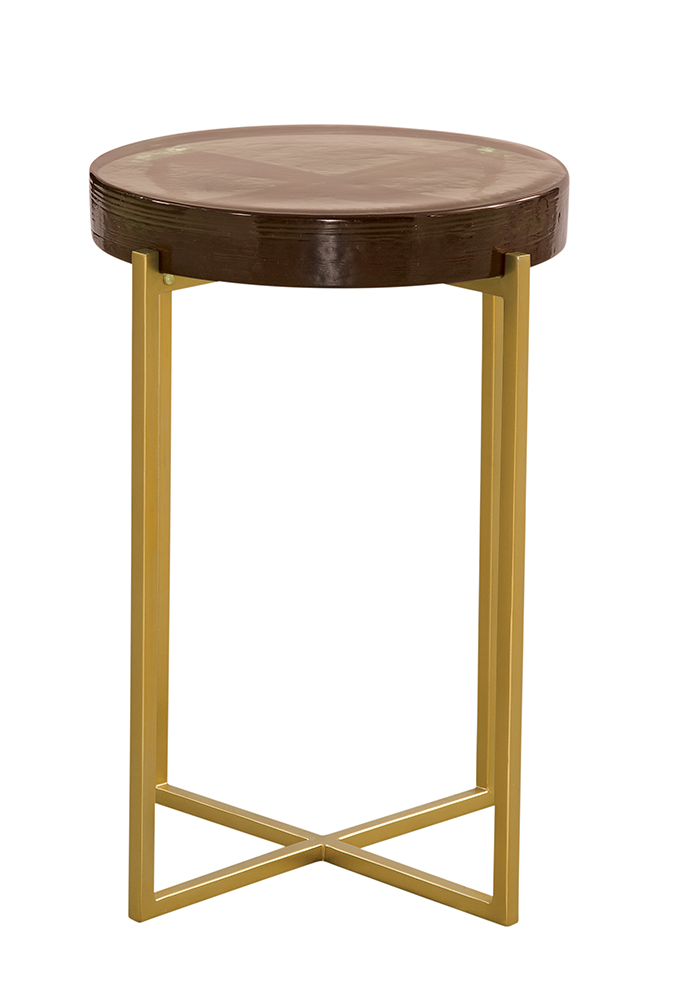 Bassett Mirror - Marilee Red Glass Accent Table - 9913-LR-224 view 2