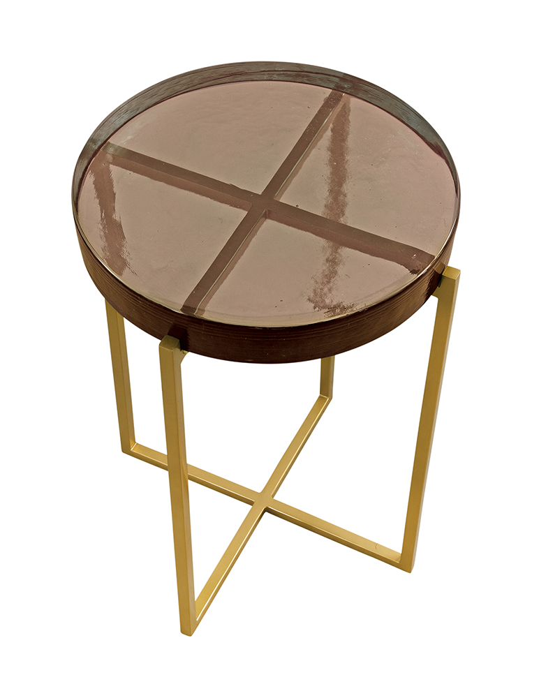 Bassett Mirror - Marilee Red Glass Accent Table - 9913-LR-224 view 3