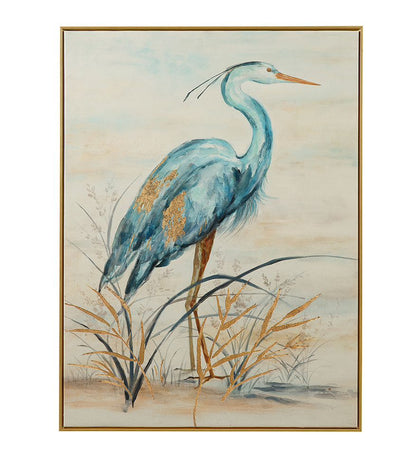 Bassett Mirror - Marshlands Coastal Heron Framed Canvas - 7301-077 view 1