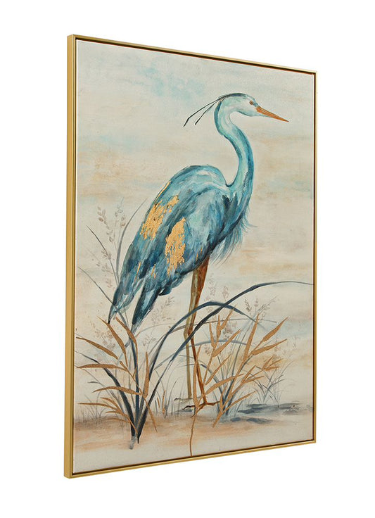 Bassett Mirror - Marshlands Coastal Heron Framed Canvas - 7301-077 view 2