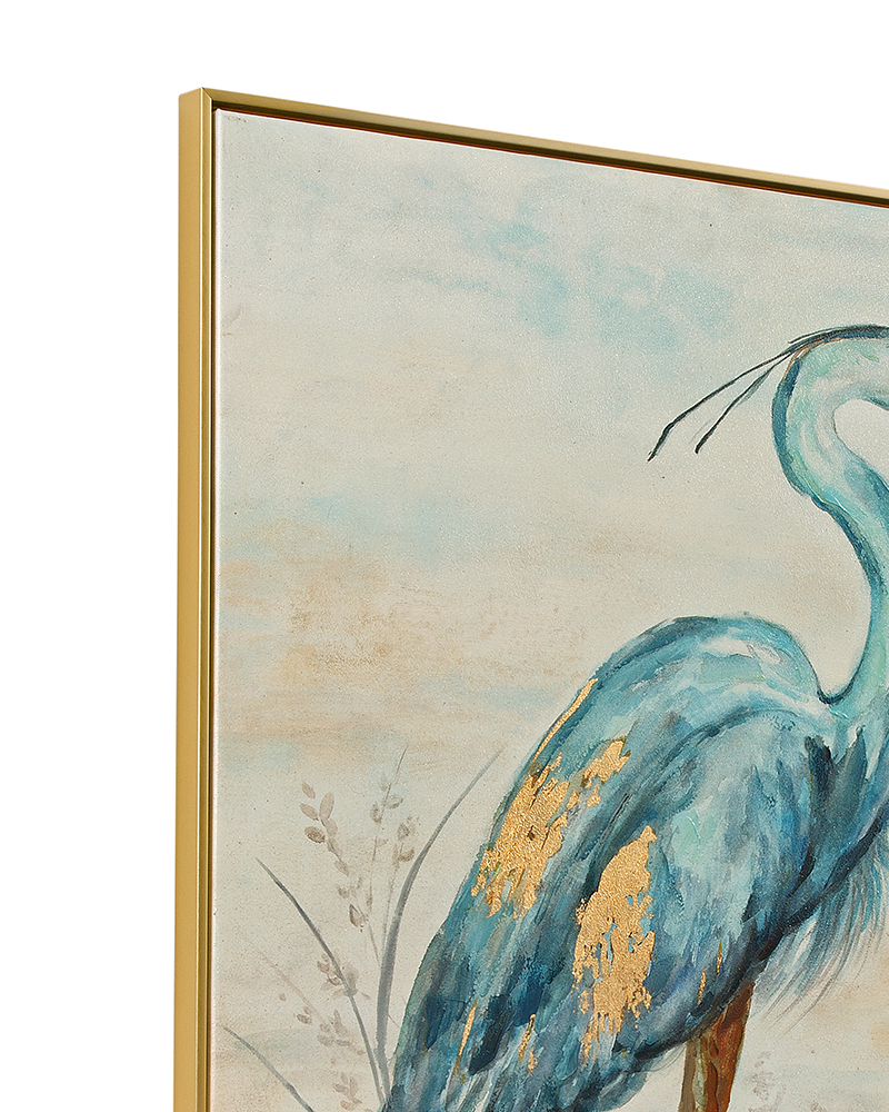 Bassett Mirror - Marshlands Coastal Heron Framed Canvas - 7301-077 view 4