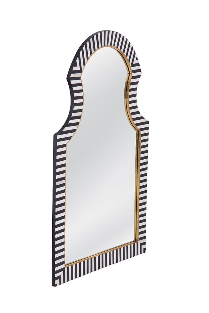 Bassett Mirror - Martens 46" Black Arched Wall Mirror - M5097 view 2