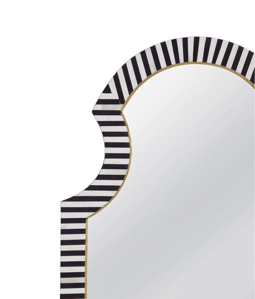 Bassett Mirror - Martens 46" Black Arched Wall Mirror - M5097 view 3