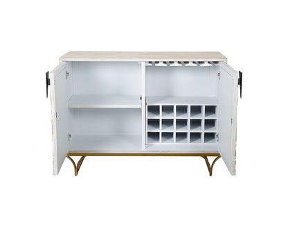 Bassett Mirror - Martina 49" Whitewashed Mango Wine & Bar Cabinet - 5275-LR-508 view 3