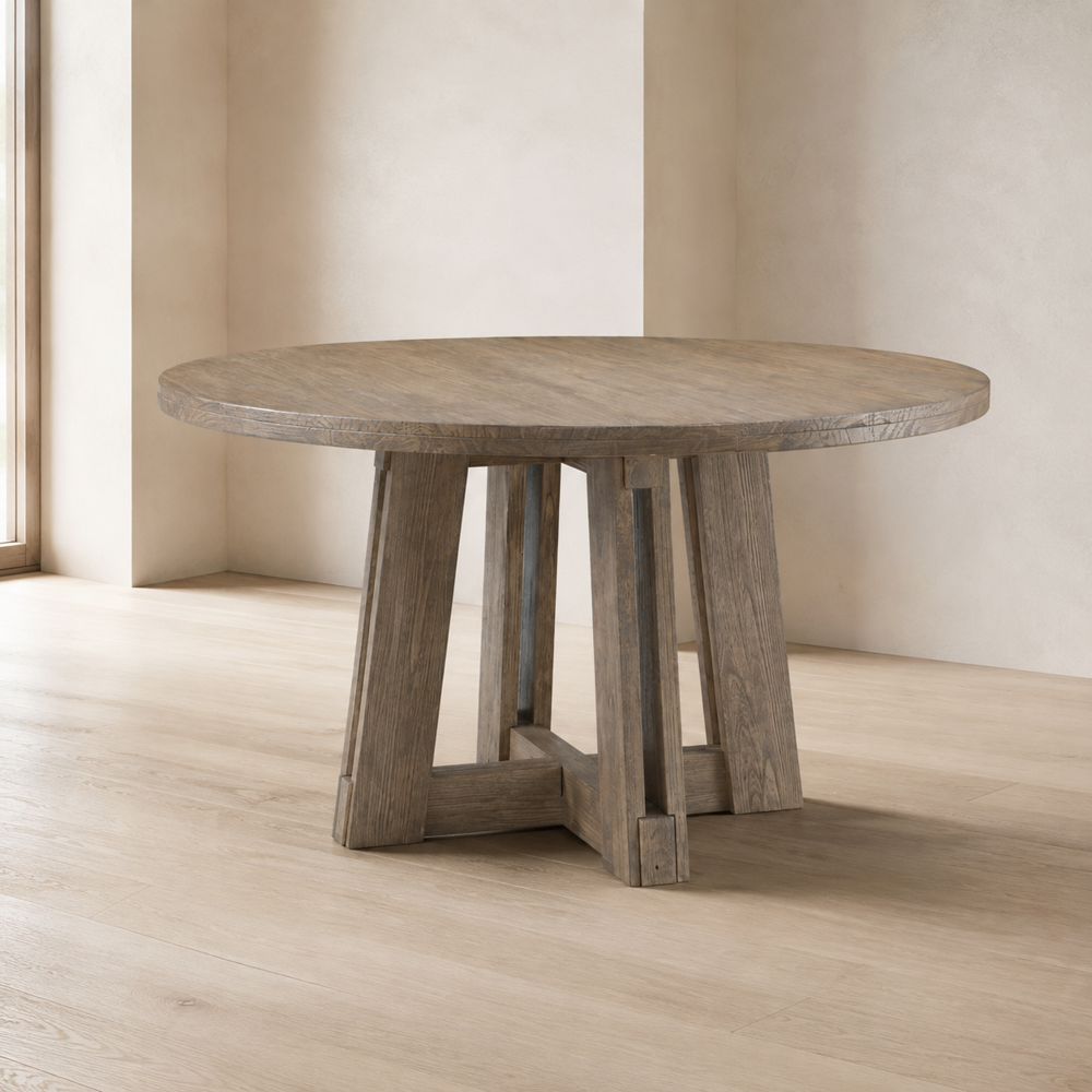 Bassett Mirror - McGuire 54" Natural Wood Dining Table - 9439-700B-T view 5