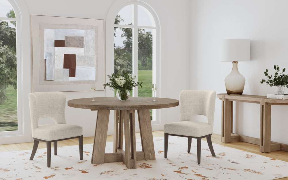 Bassett Mirror - McGuire 54" Natural Wood Dining Table - 9439-700B-T view 7