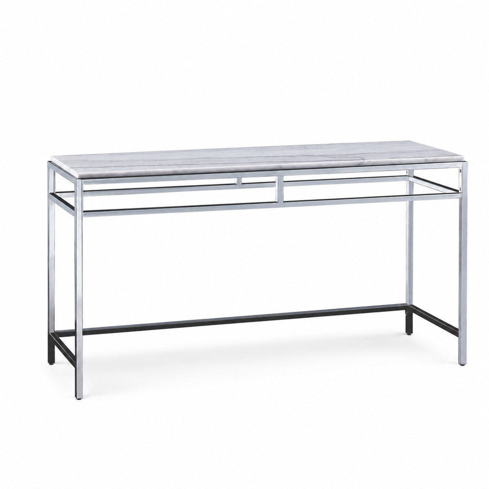 Bassett Mirror - Medine 54" White Metal Console Table - 3356-400B-T view 1