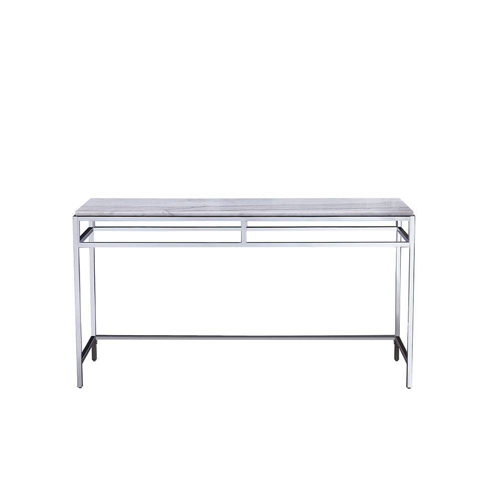 Bassett Mirror - Medine 54" White Metal Console Table - 3356-400B-T view 2