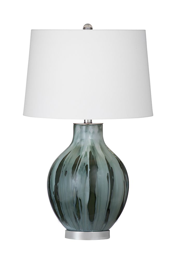 Bassett Mirror - Mersay 27" Gray Glass Table Lamp - L4617T view 1