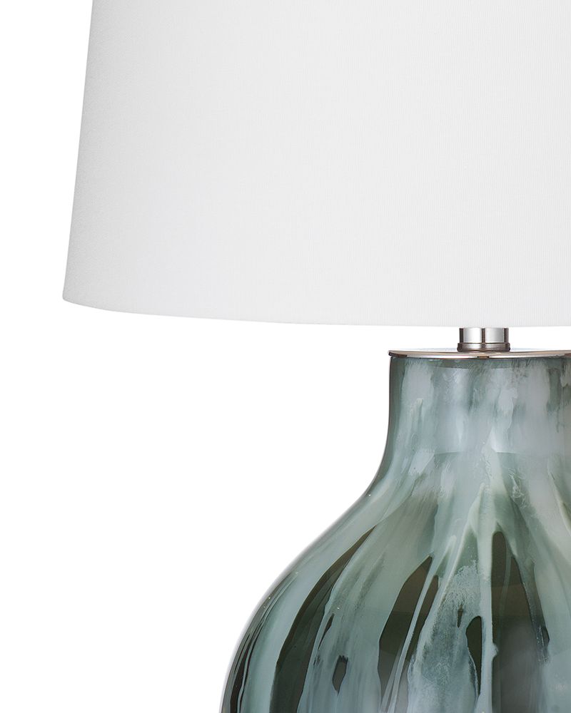 Bassett Mirror - Mersay 27" Gray Glass Table Lamp - L4617T view 2