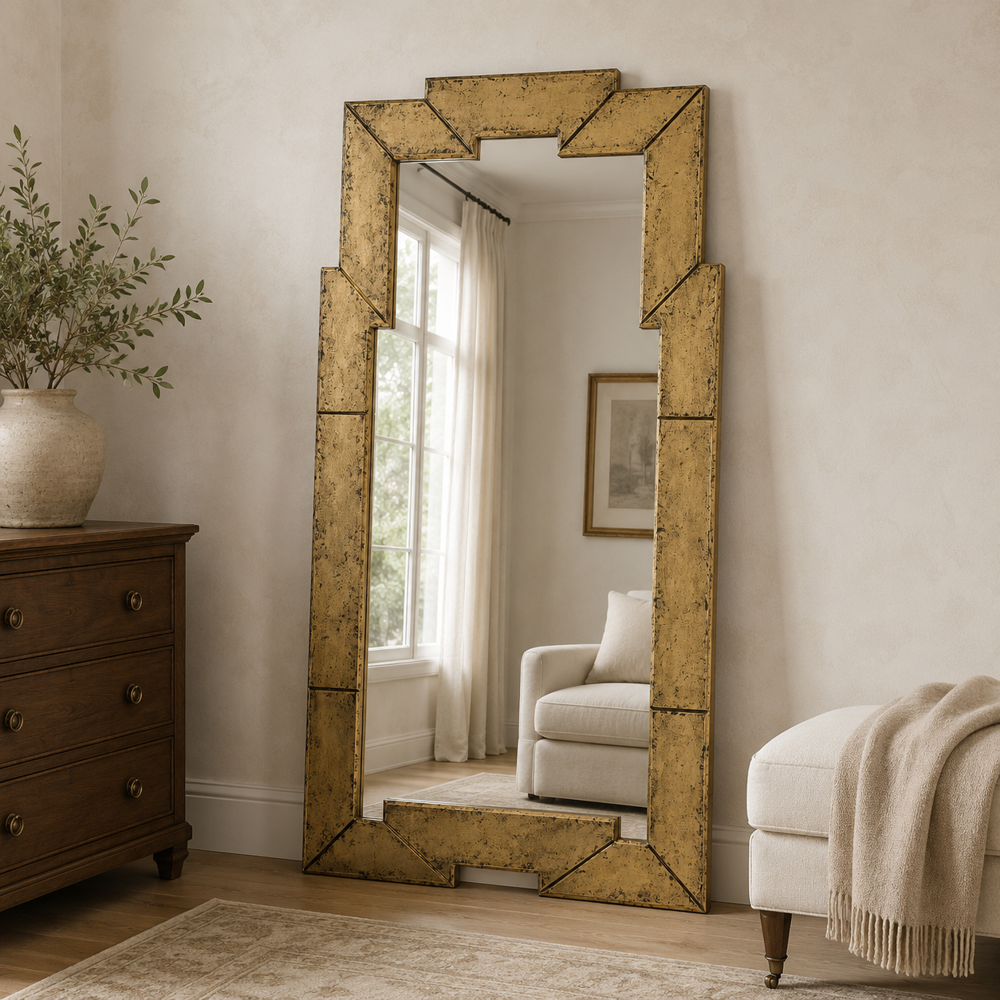 Bassett Mirror - Metouro 78" Gold Floor Mirror - M5213 view 5
