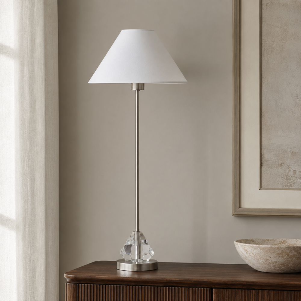 Bassett Mirror - Milford 34" Silver Crystal Table Lamp - L4656T view 5